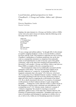 Local histories, global perspectives in Amit