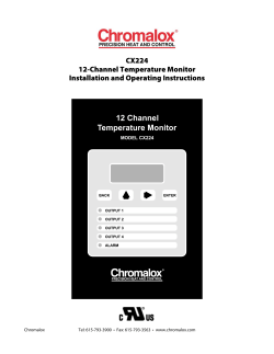 CX224 12-Channel Temperature Monitor Installation and Operating
