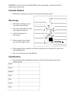 Scientific Method Microscopy Classification