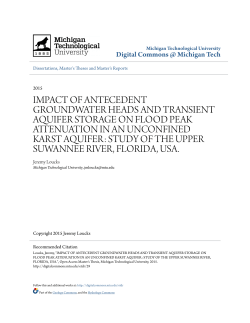 impact of antecedent groundwater heads and transient aquifer