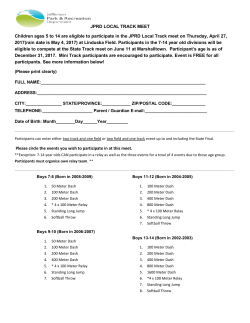 JPRD Local Track Meet