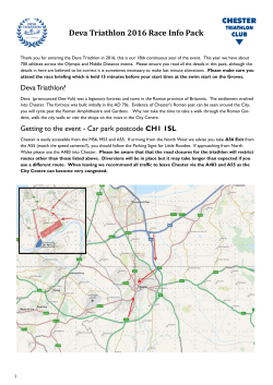 Deva Triathlon 2016 Race Info Pack