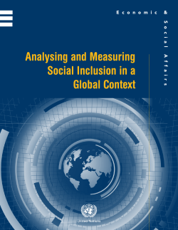 Analysing and Measuring Social Inclusion in a Global Context