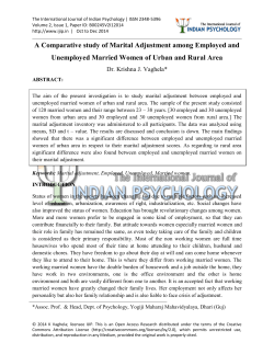 A Comparative study of Marital Adjustment among Employed and