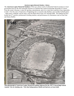 The American Legion Memorial Stadium (1936) was a direct result