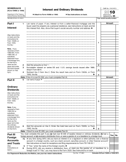 2010 Form 1040A or 1040 (Schedule B)