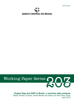 Output Gap and GDP in Brazil: a real-time data
