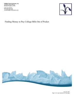 Finding Money to Pay College Bills Out of Pocket