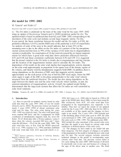 Dst model for 1995&ndash;2002 - Laboratory for Atmospheric and Space