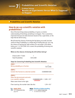 How do we use scientific notation with probabilities? Probabilities