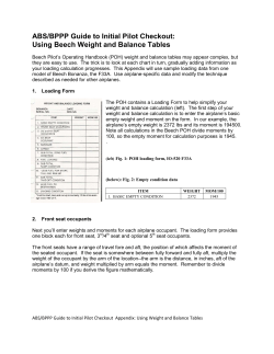 How to Make Weight and Balance Calculations