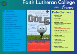 Enews - Faith Lutheran College