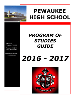 2016-2017 PHS Program of Studies Guide