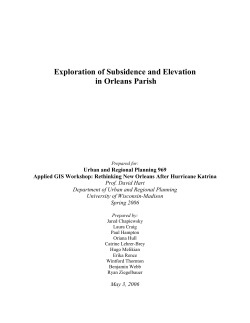 Exploration of Subsidence and Elevation in Orleans Parish