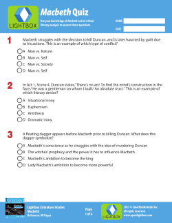 Macbeth Quiz - Open Lightbox