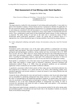 Risk assessment of coal mining under sand aquifers