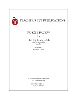The Joy Luck Club - Puzzle Pack - Sampler PDF
