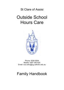 Outside School Hours Care - St Clare of Assisi Primary School