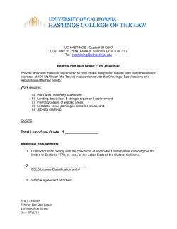 Total Lump Sum Quote - UC Hastings College of the Law