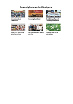 Community Involvement and Development