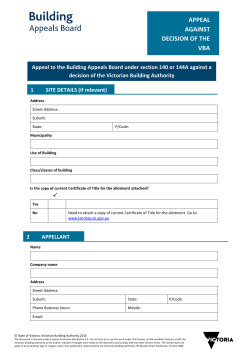 appeal against decision of the vba