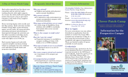 Camp-Camper Brochure - the Center for Disability Services