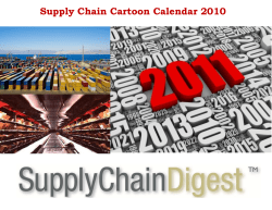 Supply Chain Cartoon Calendar 2010