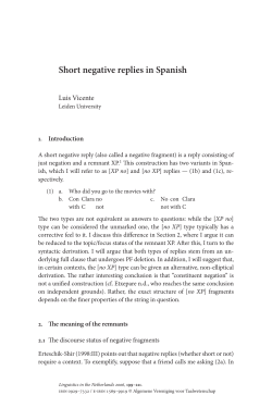 Short negative replies in Spanish