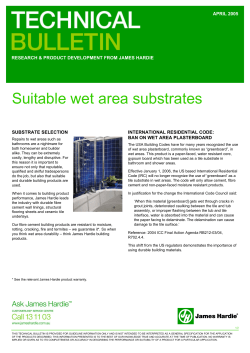 Suitable Wet Area Substrates