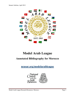 MAL Annotated Bibliography for Morocco()
