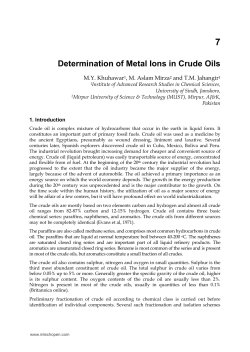 Determination of Metal Ions in Crude Oils