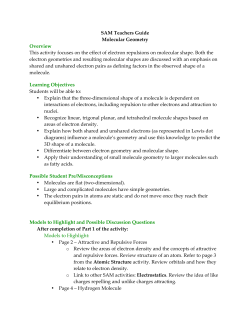 SAM Teachers Guide Molecular Geometry - RI