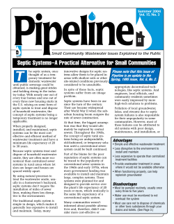 Septic Systems&ndash;A Practical Alternative for Small Communities