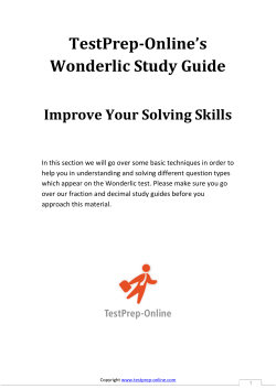 TestPrep-Online`s Wonderlic Study Guide