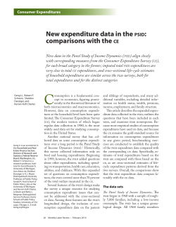 New expenditure data in the PSID: comparisons with the CE