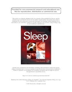 Ontogeny of Sleep - The University of Iowa