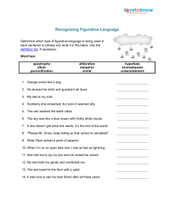 Recognizing Figurative Language