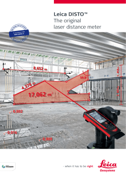 Leica DISTO&trade; The original laser distance meter