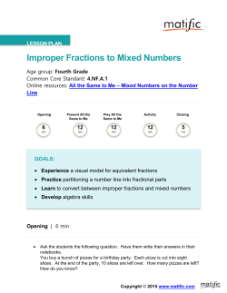 Improper Fractions to Mixed Numbers