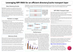 Leveraging MPI RMA for an efficient directory/cache transport layer