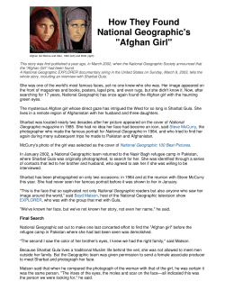 How They Found National Geographic`s "Afghan Girl"