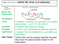 7x + 5 &ndash; 3y + 2x