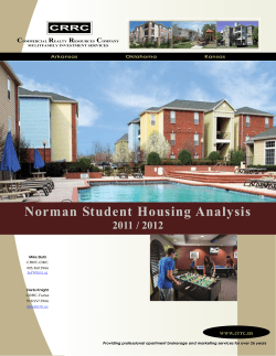 Norman Student Housing Analysis - Commercial Realty Resources