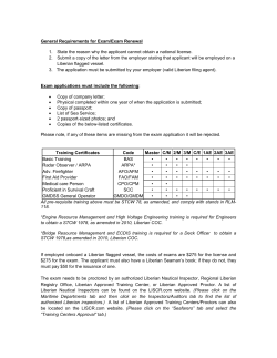 General Requirements for Exam/Exam Renewal 1. State the reason