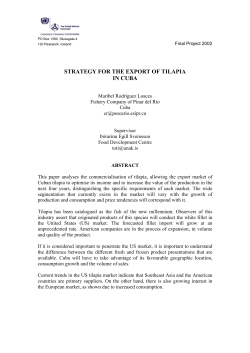 strategy for the export of tilapia in cuba - UNU-FTP