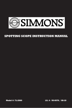 spotting scope instruction manual