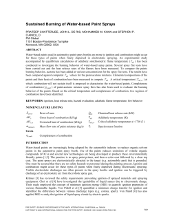 Sustained Burning of Water-based Paint Sprays