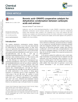 Boronic acid&ndash;DMAPO cooperative catalysis for