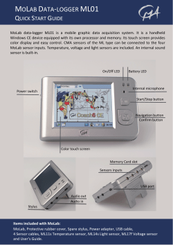 MoLab Quick Start Guide - CMA