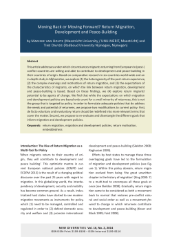 Moving Back or Moving Forward? Return Migration, Development